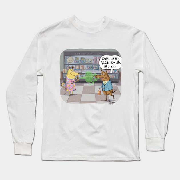 Doggie Perfume Long Sleeve T-Shirt by macccc8